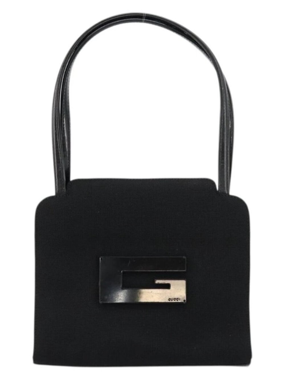 GUCCI Hand Bag Canvas Black 000 0810 Auth bs34708